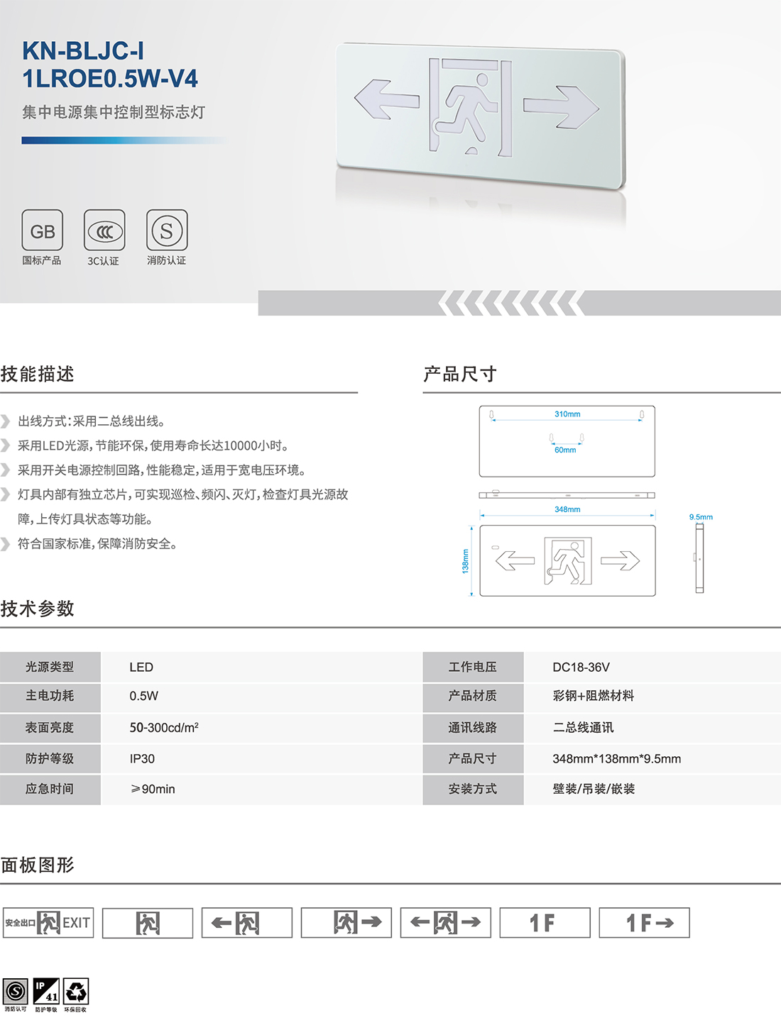 KN-BLJC-I-1LROE0.5W-V4集中電源集中控制型標(biāo)志燈.jpg